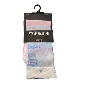 Steve Madden Ladies Size 5-10 Lightweight Anklets Pastels Pink Set of 2